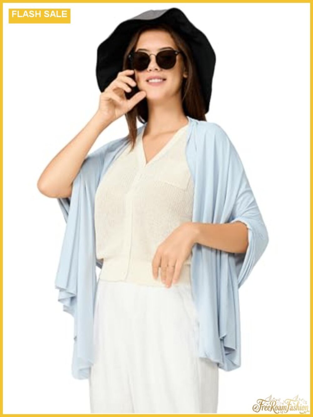 UPF 50+ Shawl Wrap Nylon Spandex Sun Protection Beach Cover Up Scarf